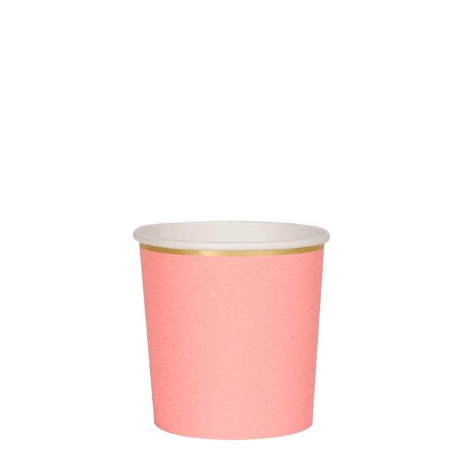 Neon Coral Tumbler Cups