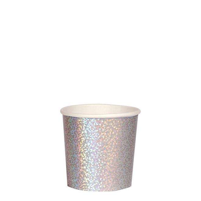 Silver Sparkle Tumbler Cups