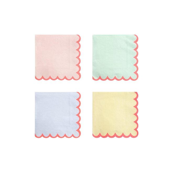 Pastel Neon Edge Small Napkins