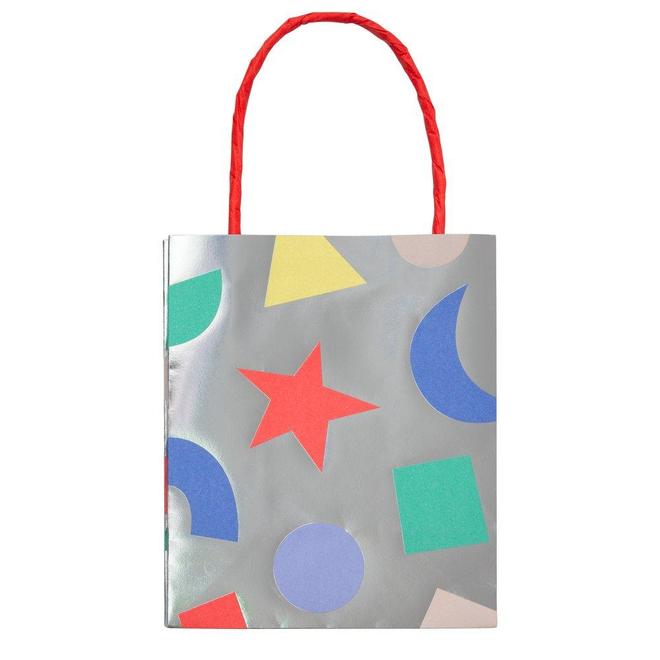 Silver Geometric Party Bag