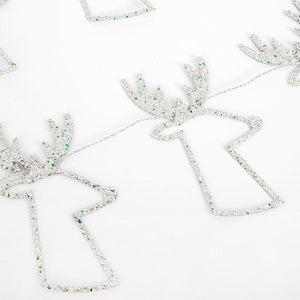 Silver Reindeer Mini Garland