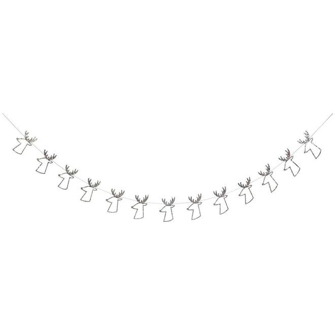 Silver Reindeer Mini Garland