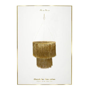 Gold Tinsel Chandelier