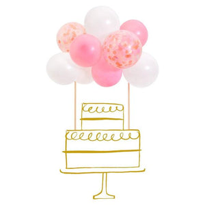 Pink Balloon Cake Topper Kit