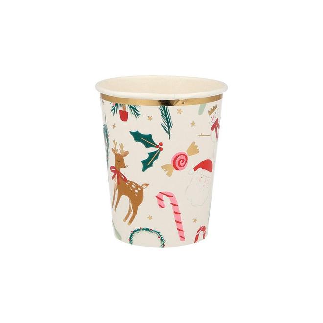 Festive Motif Cups (set of 8)