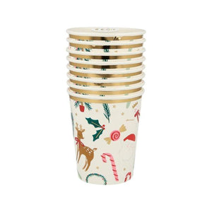 Festive Motif Cups (set of 8)