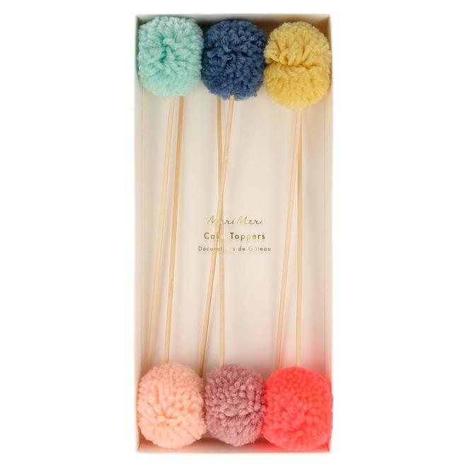 Multi Pompom Cake Toppers