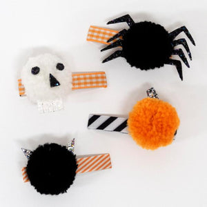 Halloween Pompom Hair Clips