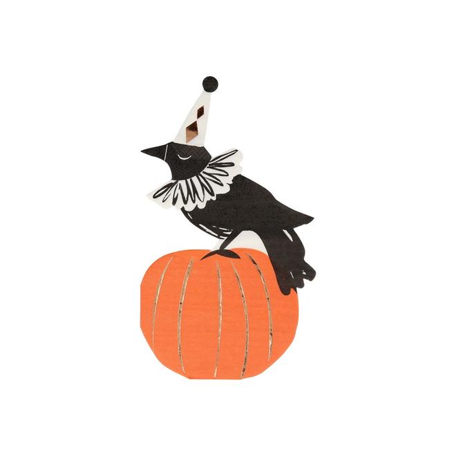 Vintage Halloween Crow Napkins