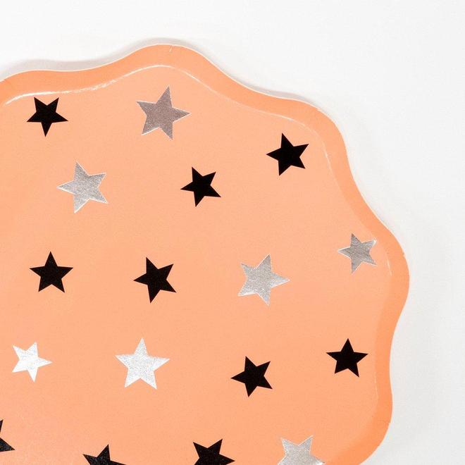 Pastel Halloween Star Pattern Plates (set of 8)