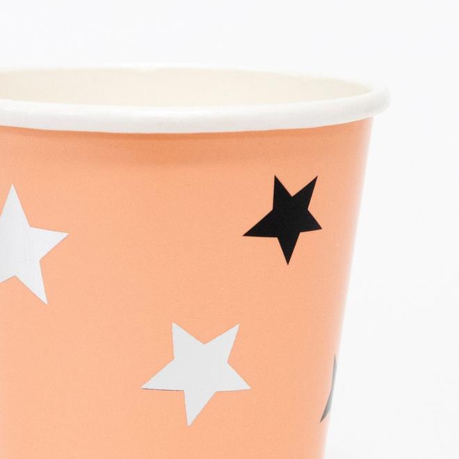 Pastel Halloween Star Pattern Cups