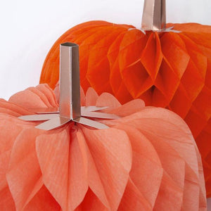 Honeycomb Pumpkins (set of 2)