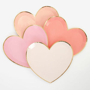 Pink Tone Large Heart Plates