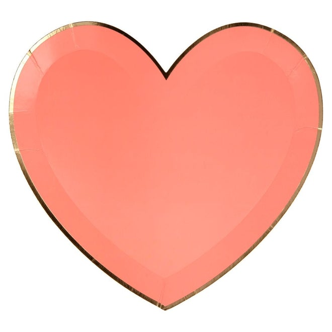 Pink Tone Large Heart Plates