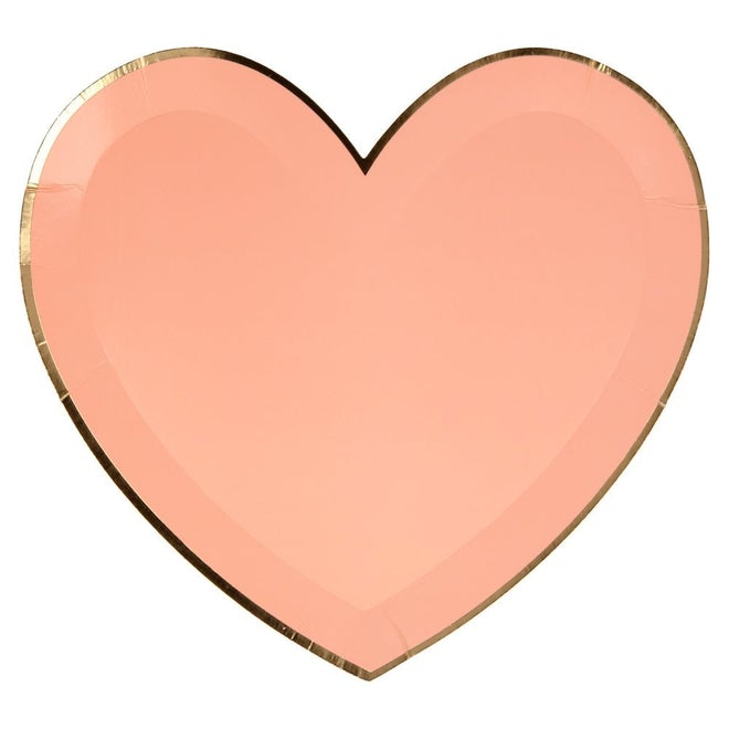 Pink Tone Large Heart Plates