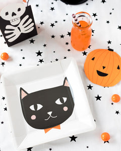 Halloween Cat Plates