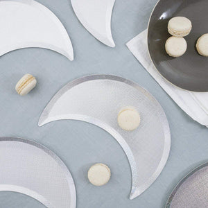 Silver Sparkle Moon Plates