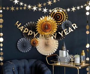 New Year's Eve Star & Circle Banner Set