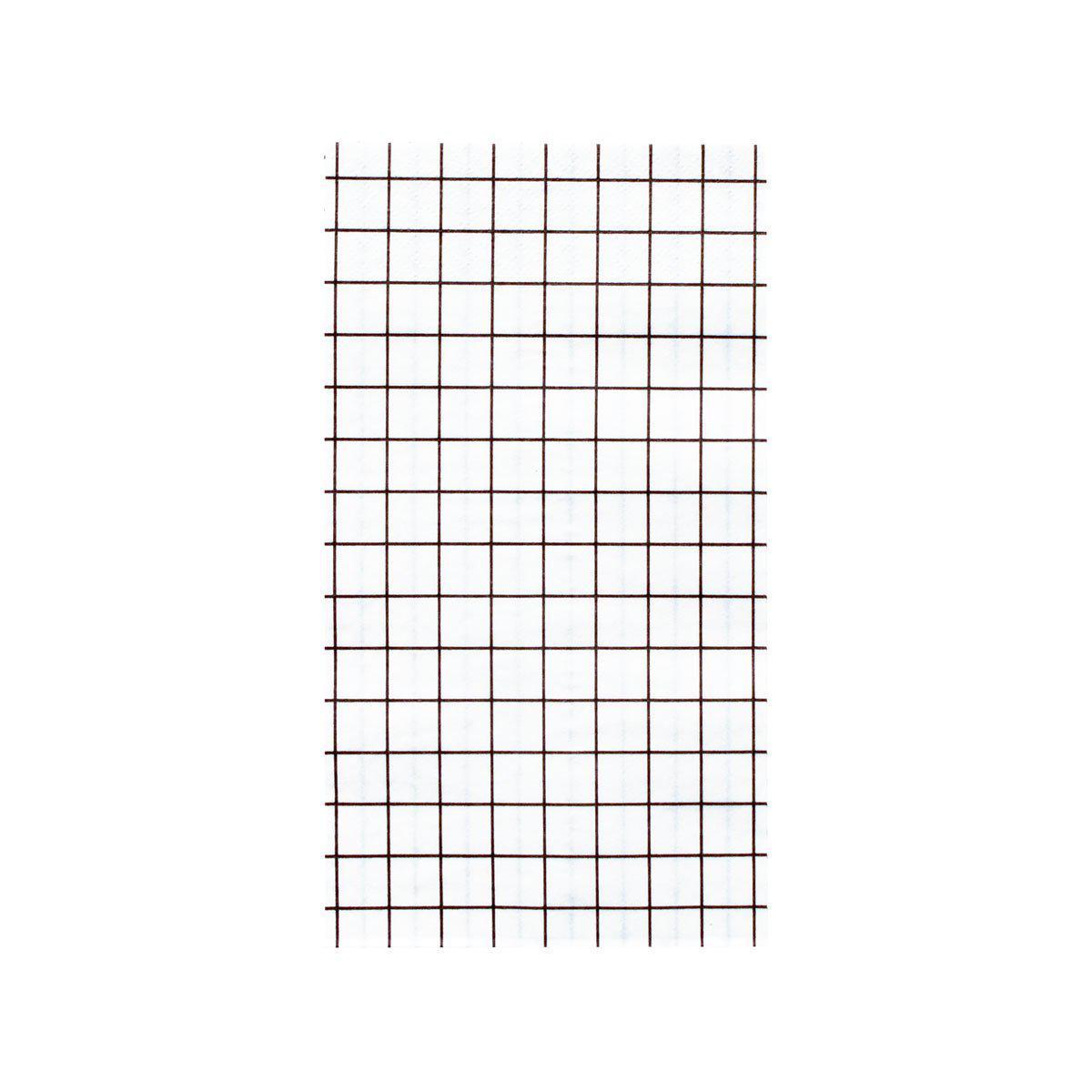 Black and White Grid Dinner Napkins