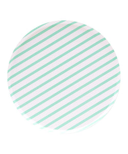 Mint Stripes Plates (Large)