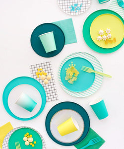 Mint Stripes Plates (Large)