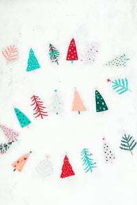 Whimsical Christmas Trees Banner