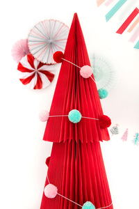 Colorful Yarn Pom Pom Banner