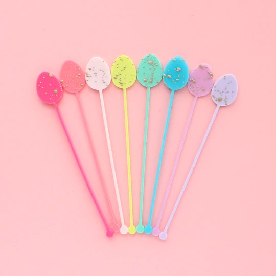 Speckled Egg Drink Stirrers