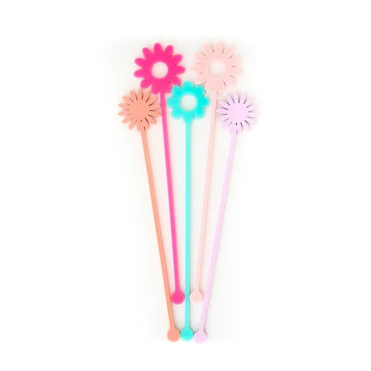 Flower Power Drink Stirrers