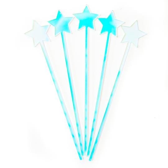 Iridescent Star Acrylic Drink Stirrers