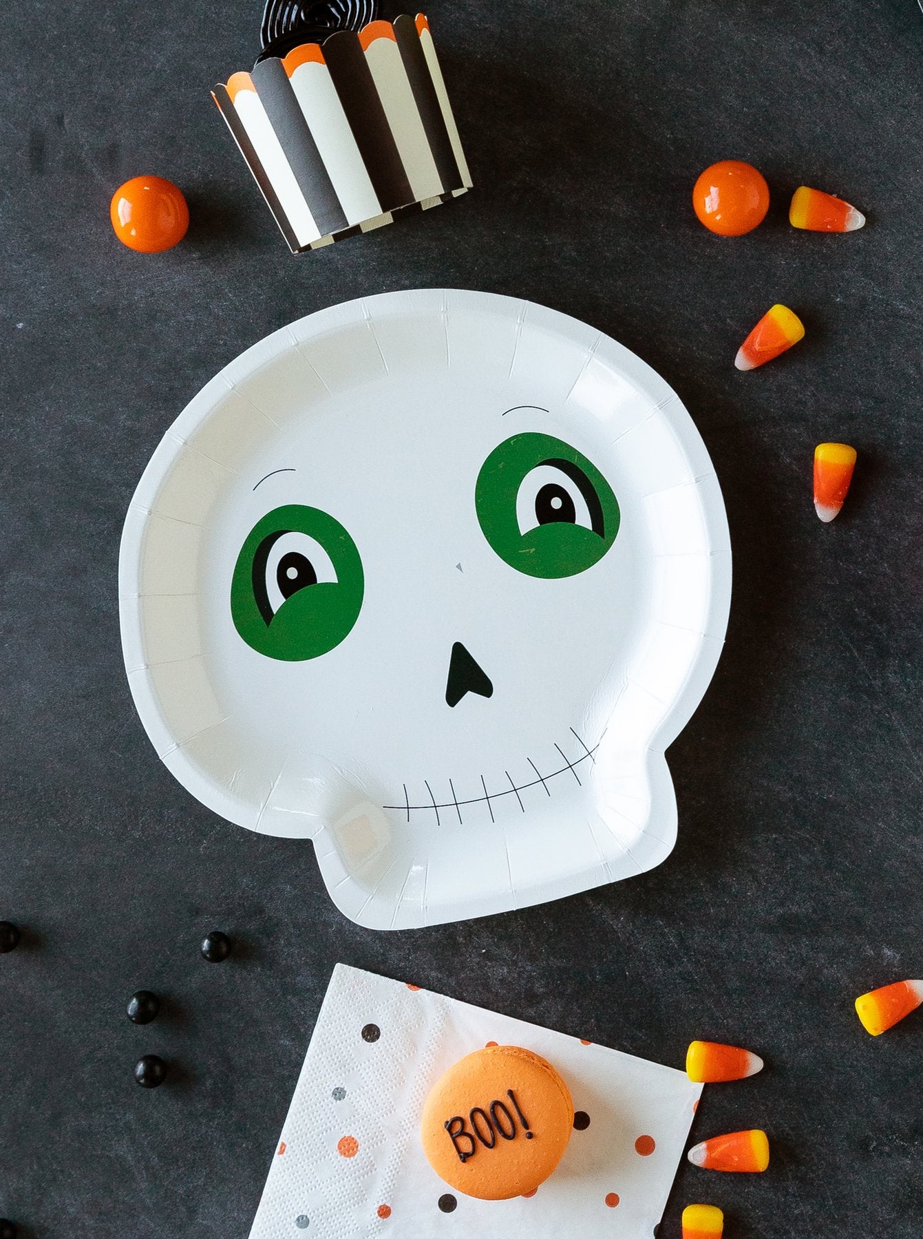 Vintage Halloween Skeleton Plate