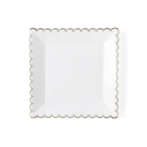 Winter White Scalloped 9" Plate