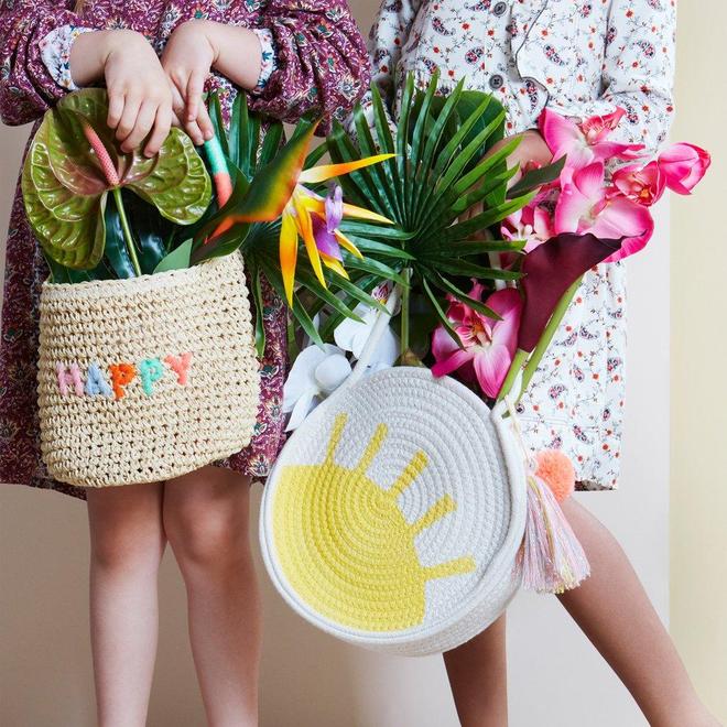 Happy Woven Straw Bag