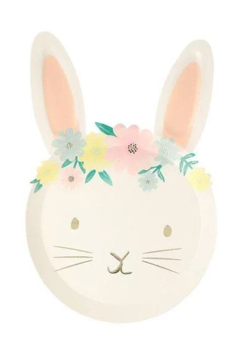 Floral Bunny Plates