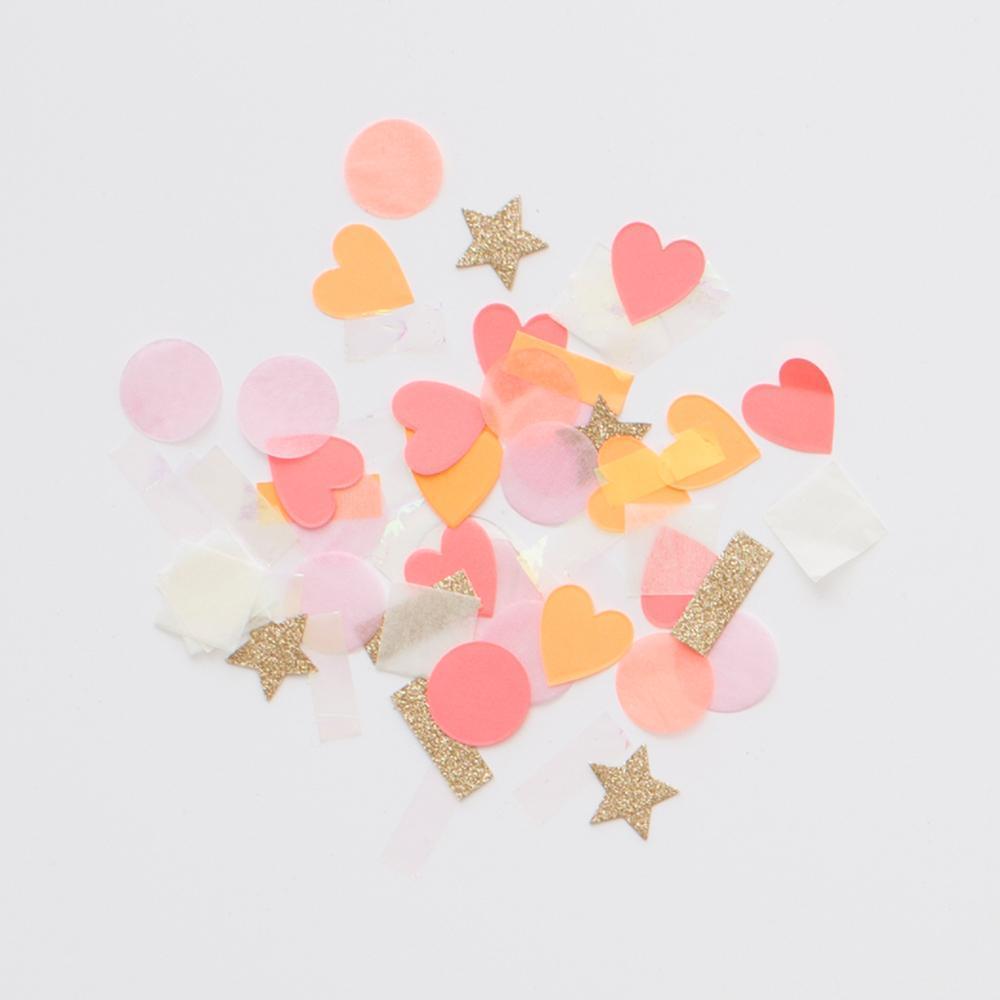 Pink & Gold Shaped Party Confetti