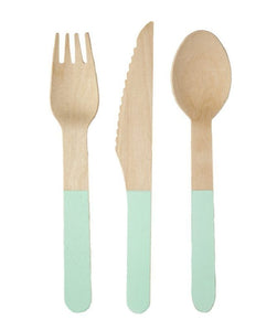 Mint Wooden Cutlery Set