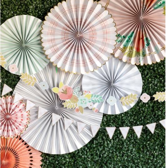 Garden Party Floral & Pennant Banner Set