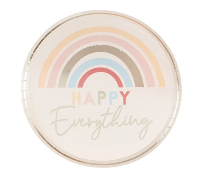 Happy Everything Boho Rainbow Plates