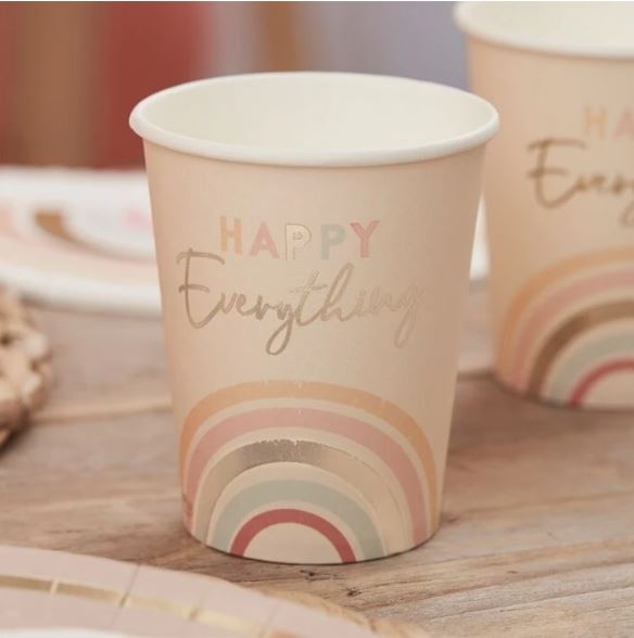 Happy Everything Boho Rainbow Cups