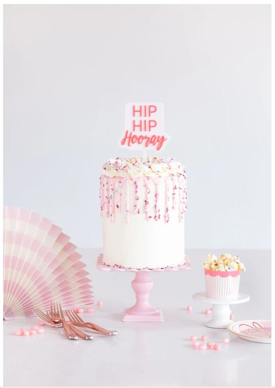 Hip Hip Hooray Cake Topper