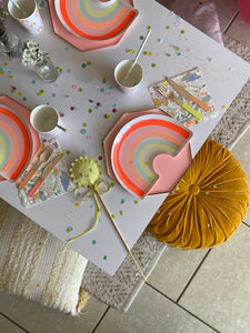 Neon Rainbow Plates