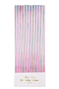 Iridescent Party Straws