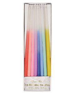 Rainbow Dipped Tapered Candles