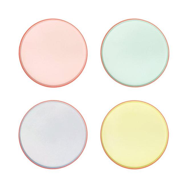 Pastel Neon Edge Side Plates