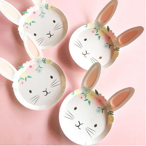 Floral Bunny Plates