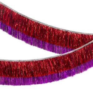 Red & Pink Tinsel Fringe Garland