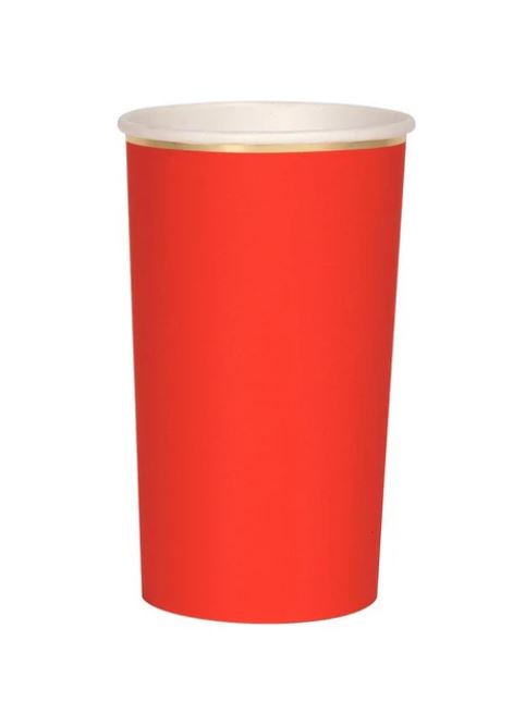 Red Highball Cups