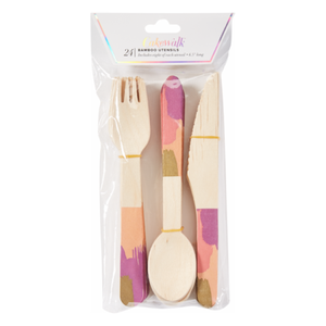 Watercolor Diped Wooden Utensils