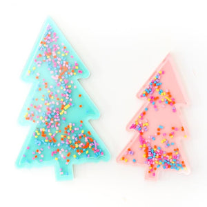 Tree Sprinkle Shaker Acrylic Christmas Cake Toppers