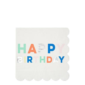 Happy Birthday Palette Large Napkins